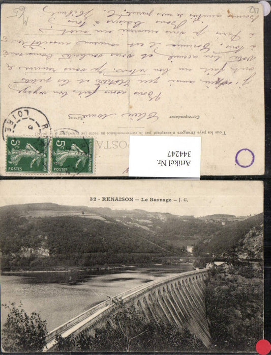 344247,Rhone-Alpes Loire Renaison Le Barrage Talsperre Damm