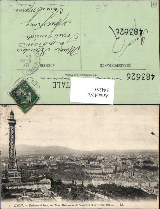 344253,Rhone-Alpes Rhone Lyon Restaurant Gay Tour Metallique de Fourviere Turm