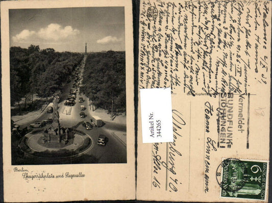 344265,Berlin Skagerrakplatz und Siegesallee Statue