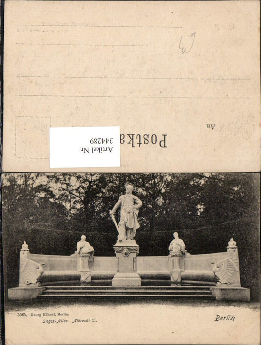 344289,Berlin Sieges-Allee Albrecht II Statue Denkmal