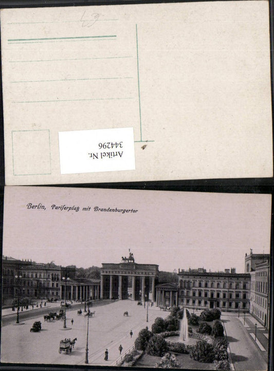 344296,Berlin Pariserplatz m. Brandenburger-Tor