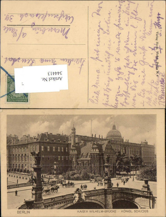 344413,Berlin Kaiser Wilhelm-Brücke m. Königlichem Schloss