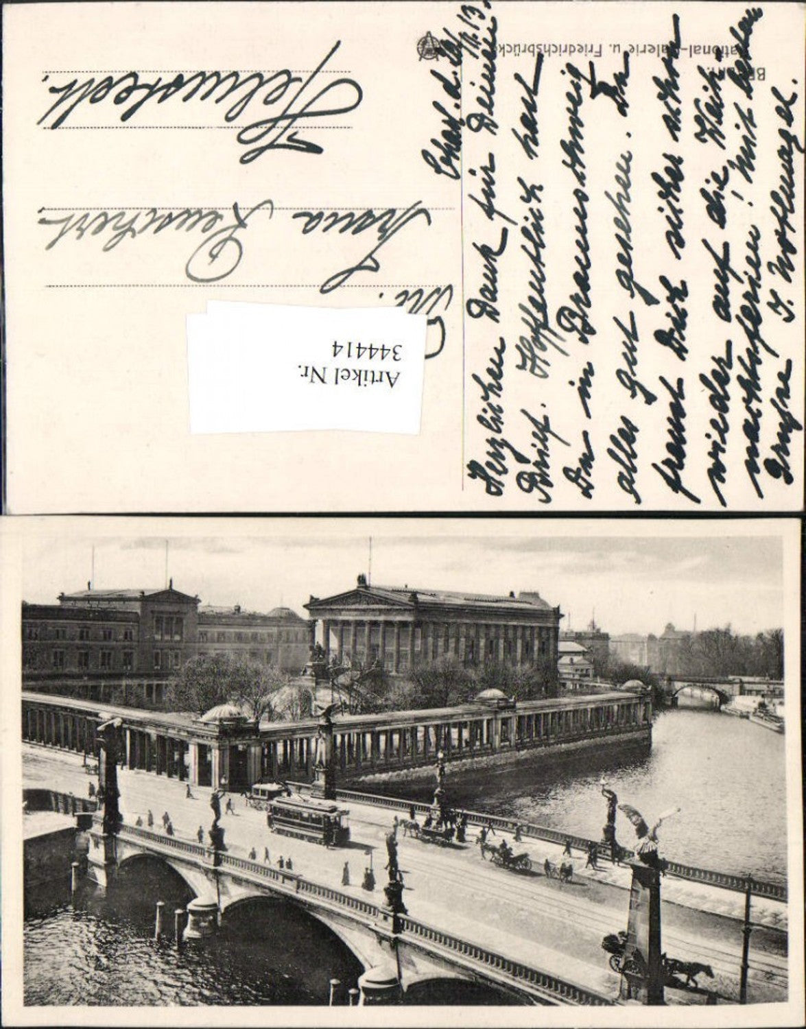 344414,Berlin National-Galerie u. Friedrichsbrücke Brücke