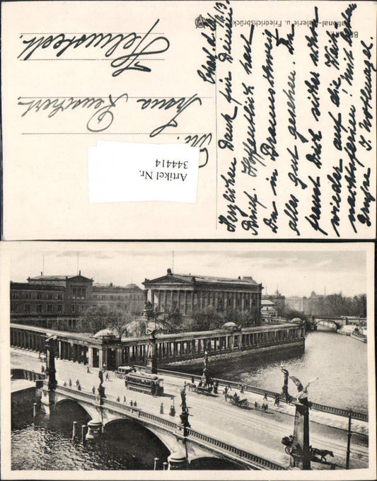 344414,Berlin National-Galerie u. Friedrichsbrücke Brücke