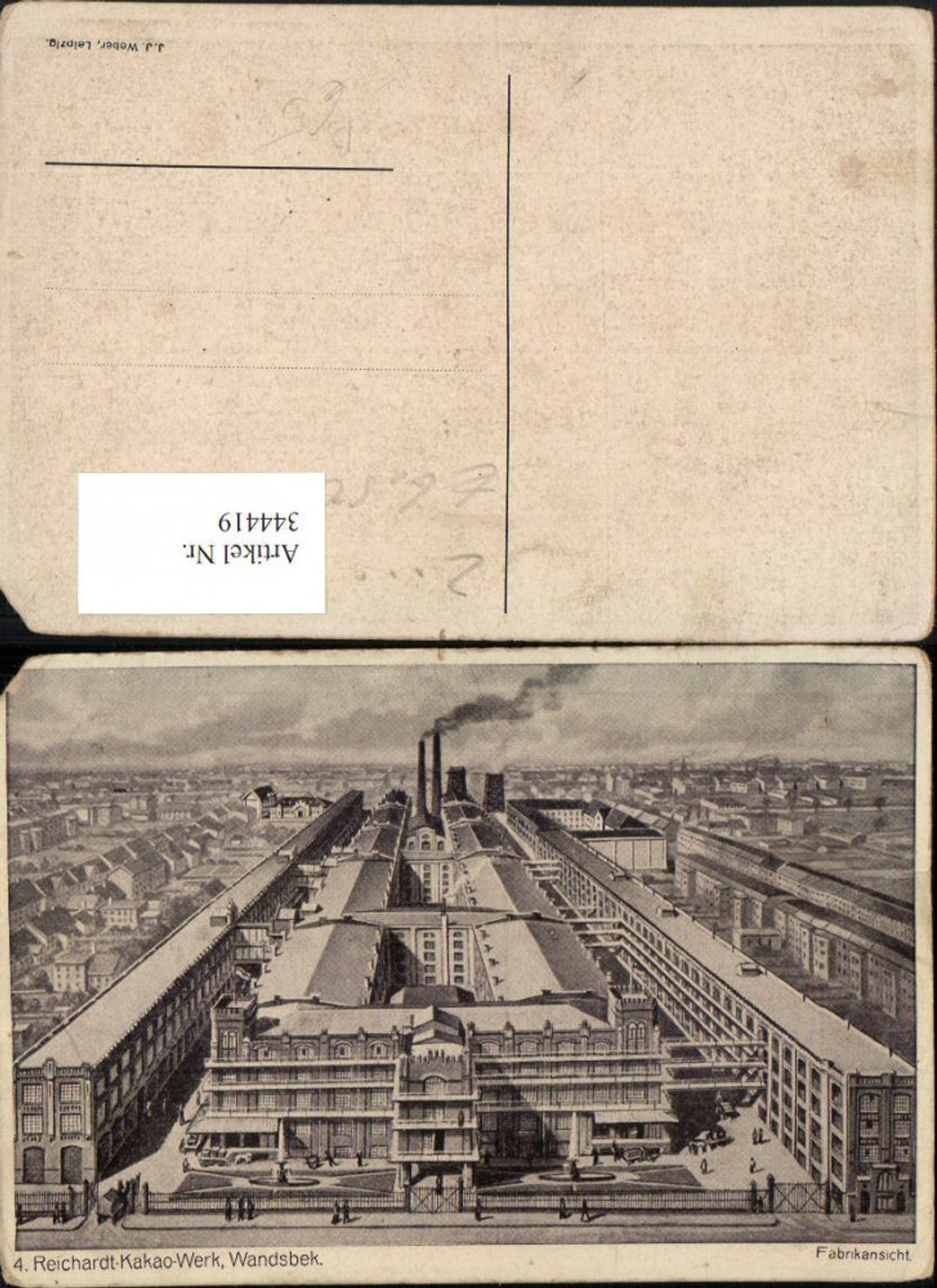 344419,Hamburg Wandsbek Reichardt-Kakao-Werk Fabrikansicht Fabrik