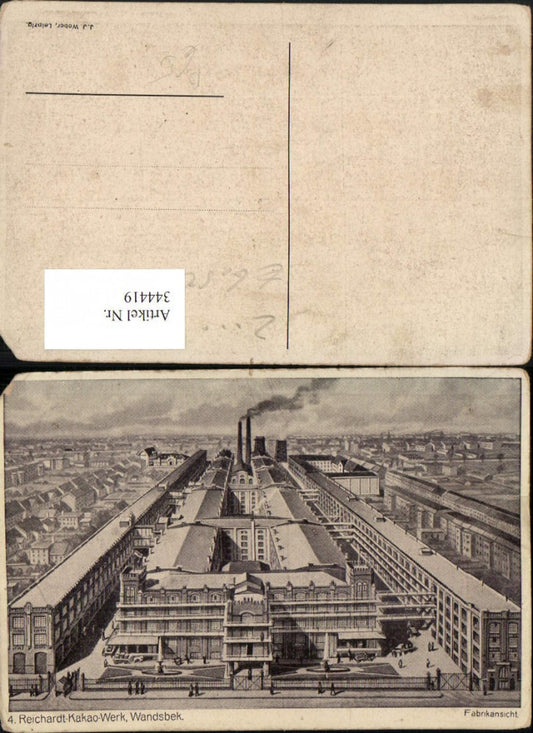 344419,Hamburg Wandsbek Reichardt-Kakao-Werk Fabrikansicht Fabrik