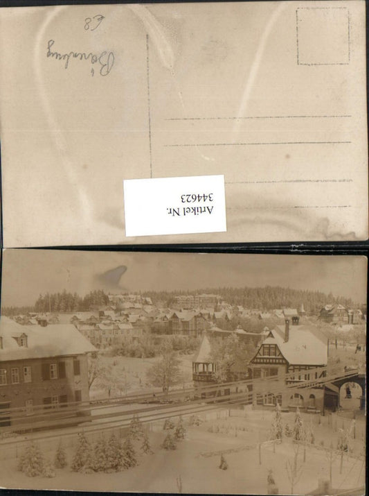 344623,Foto AK Bärenburg b. Altenberg Teilansicht Winterbild