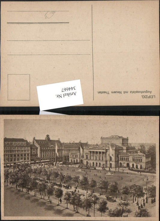 344667,Leipzig Augustusplatz m. Theater
