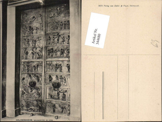 344680,Hildesheim Bronzetür im Dom Kirchenportal