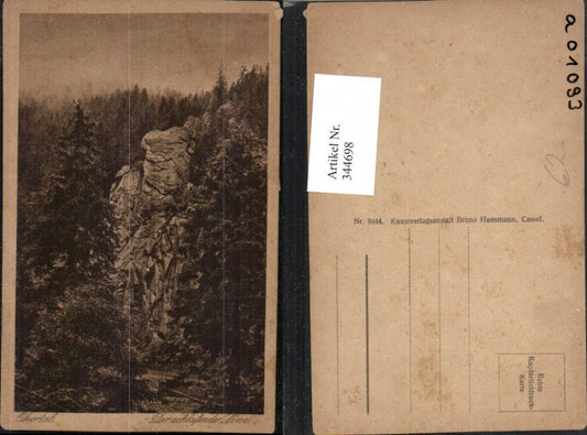 344698,Okertal b. Schladen Der schlafende Löwe Felsen