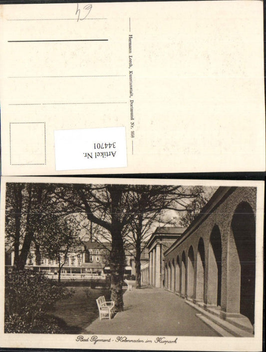 344701,Bad Pyrmont Kolonnaden im Kurpark