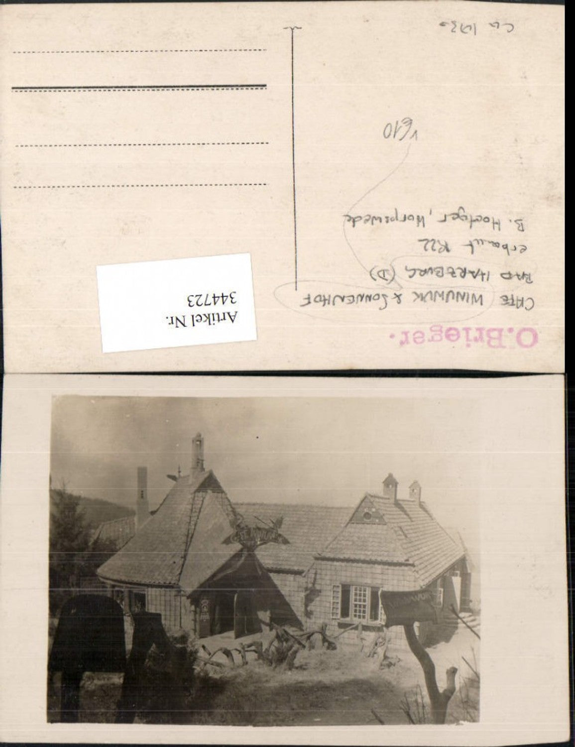 344723,Foto AK Bad Harzburg Cafe Winuwuk & Sonnenhof pub O. Brieger