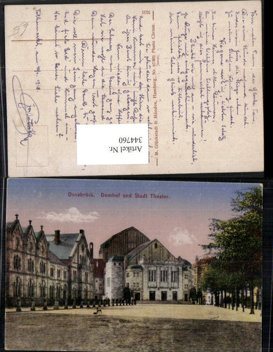 344760,Osnabrück Domhof u. Stadt Theater