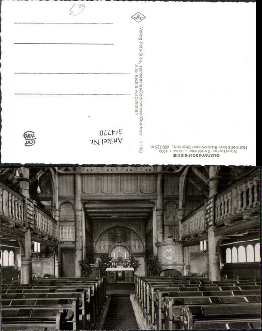 344770,Hahnenklee-Bockwiese im Oberharz Gustav-Adolf-Kirche Innenansicht