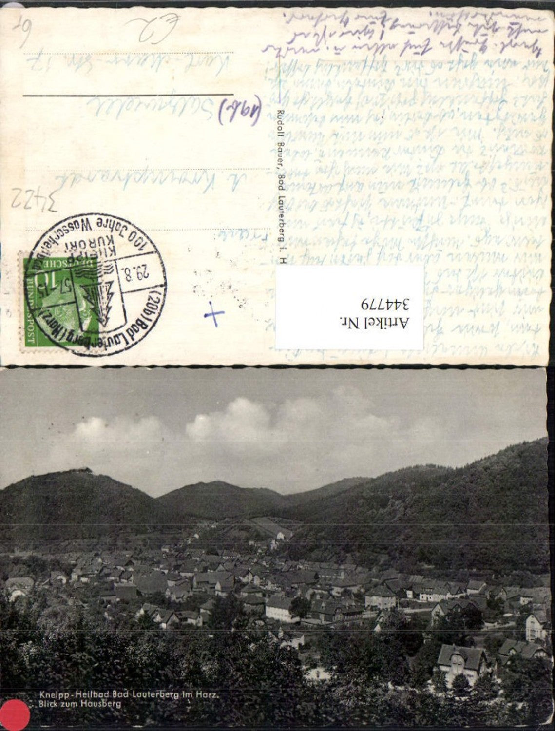 344779,Bad Lauterberg im Harz Totale Blick zum Hausberg