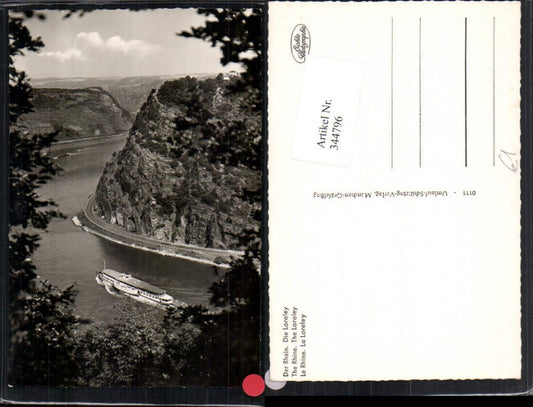 344796,Rhein Die Loreley b. St. Goarshausen Schiff