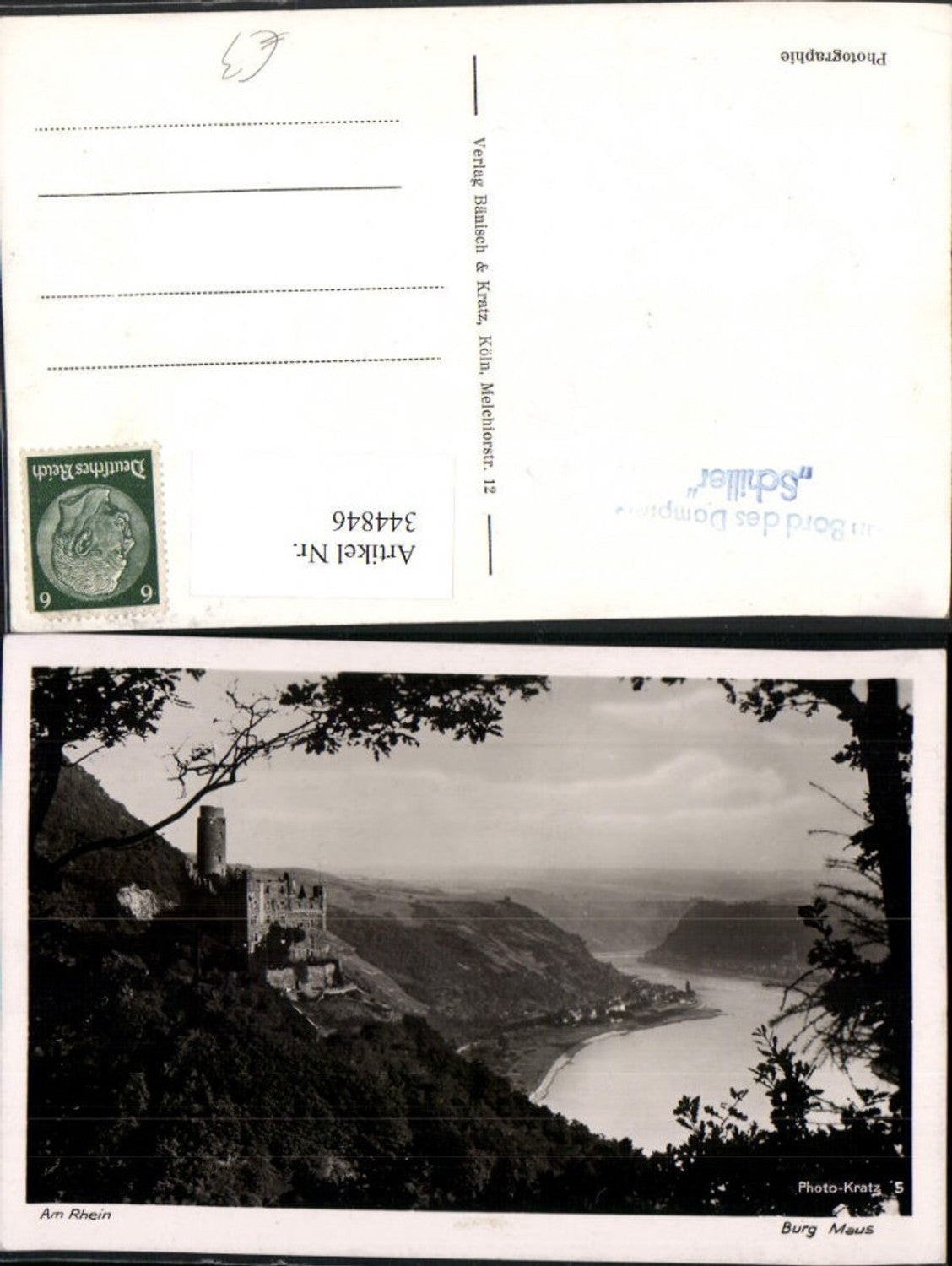 344846,Burg Maus am Rhein b. St. Goarshausen