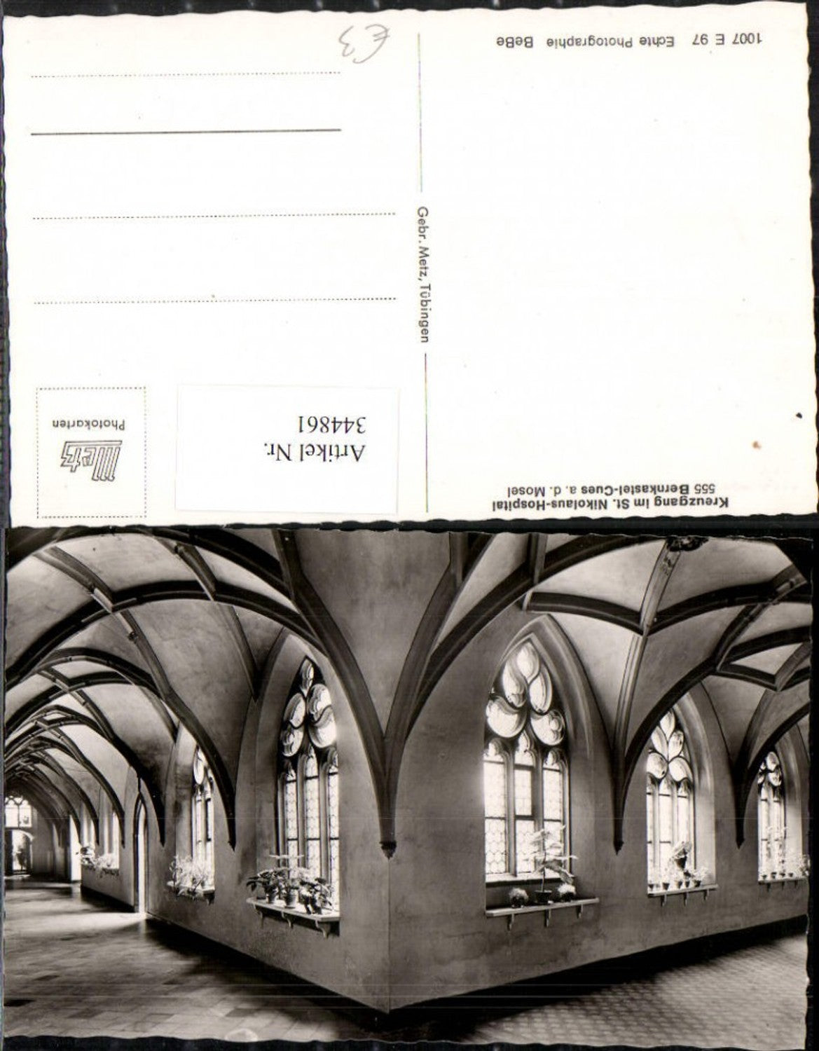 344861,Bernkastel-Kues an d. Mosel St. Nikolaus-Hospital Kreuzgang