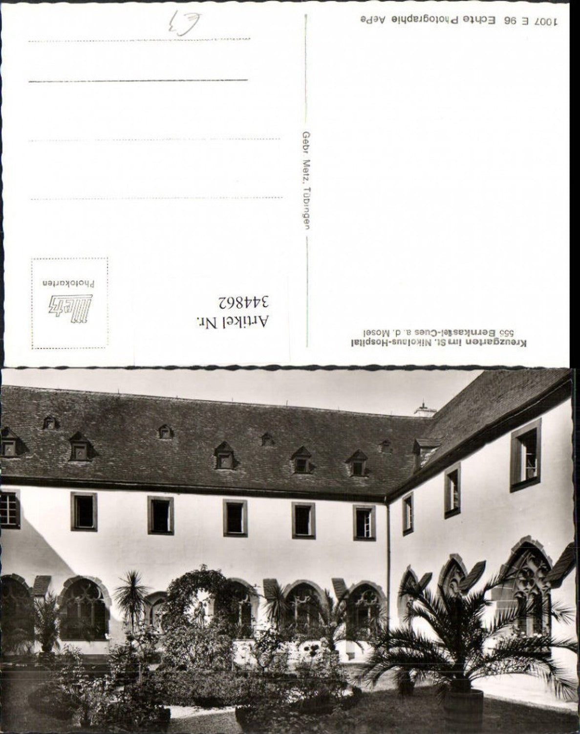 344862,Bernkastel-Kues an d. Mosel St. Nikolaus-Hospital Kreuzgarten