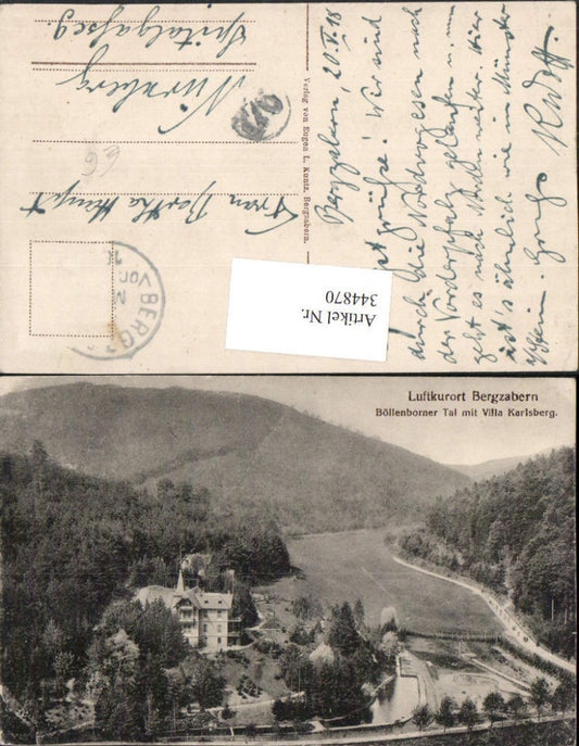 344870,Bergzabern Böllenborner Tal m. Villa Karlsberg