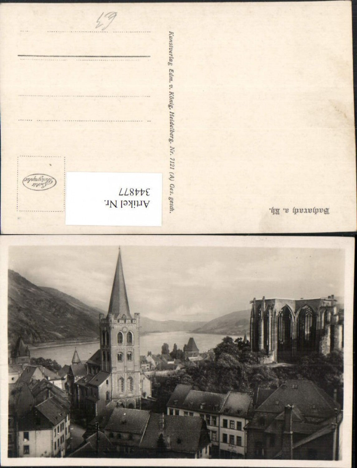 344877,Bacharach am Rhein Teilansicht Kirche