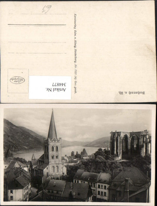 344877,Bacharach am Rhein Teilansicht Kirche