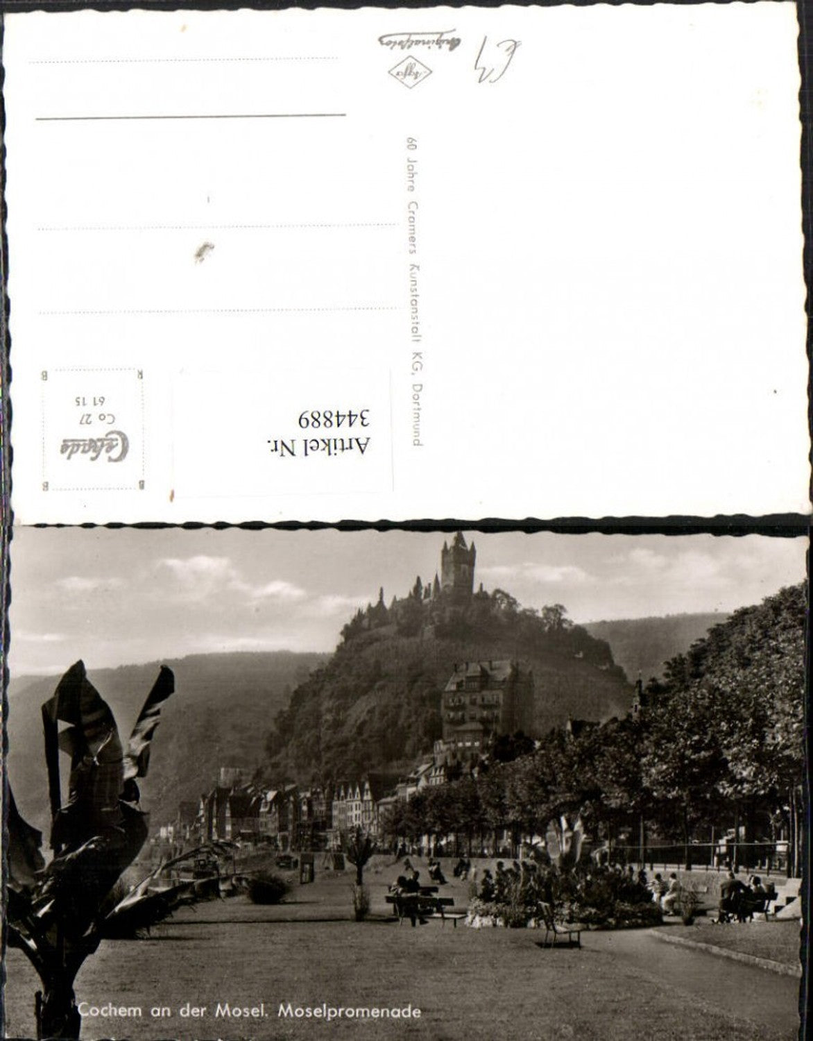 344889,Cochem an d. Mosel Moselpromenade m. Burg