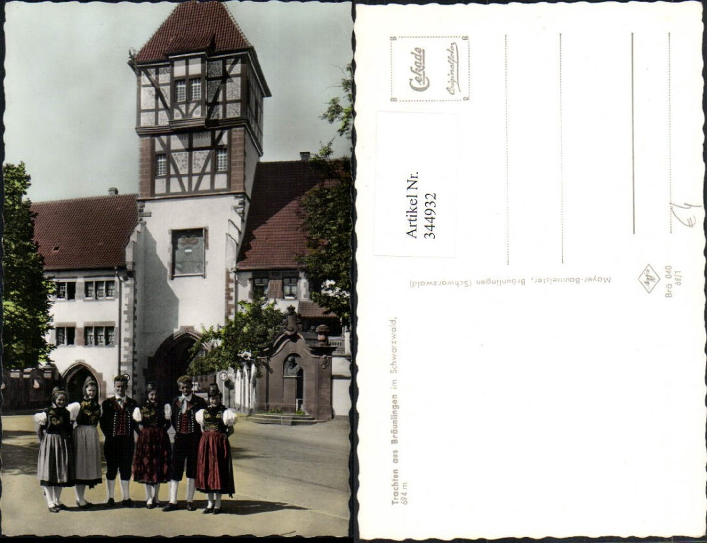 344932,Bräunlingen im Schwarzwald Trachten Tracht Turm