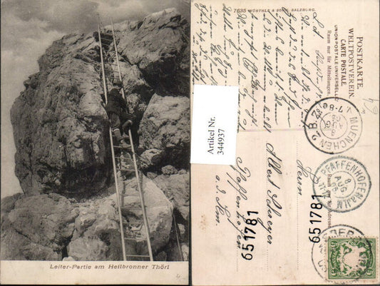 344937, Heilbronner Thörl Törl Leiter Bergsteiger