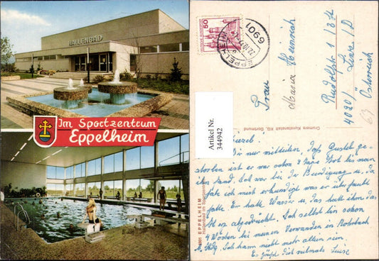 344942, Eppelheim Indoor swimming pool in the sports center Multi-view map