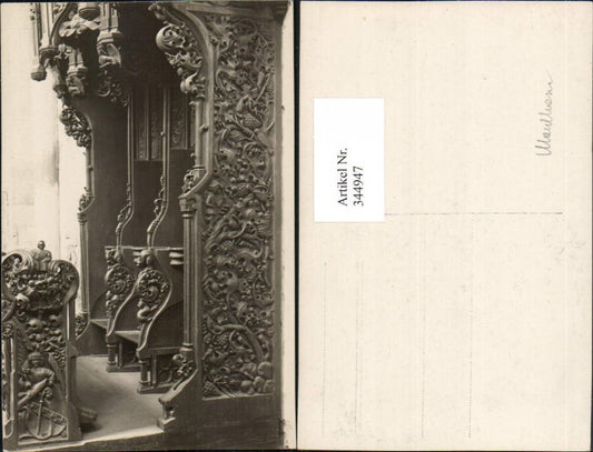 344947, Photo AK Maulbronn Monastery Choir Stall Detail
