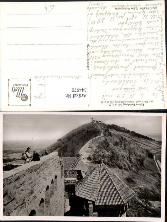 344970,Ruine Rechberg b. Schwäbisch Gmünd m. Blick auf Hohenrechberg