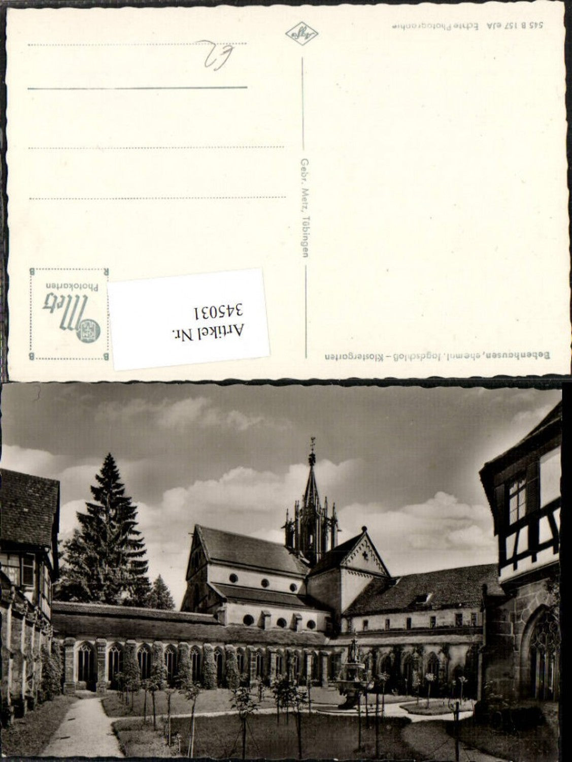 345031,Bebenhausen Jagdschloss Klostergarten