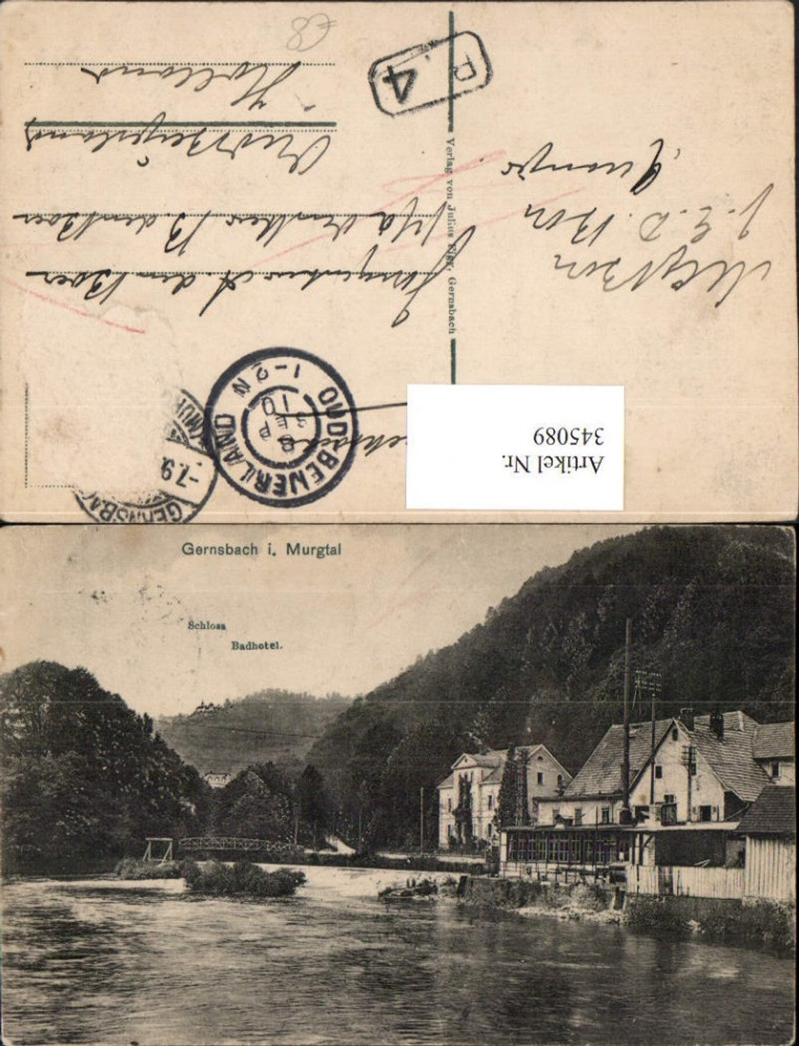 345089,Gernsbach im Murgtal Schloss u. Badhotel