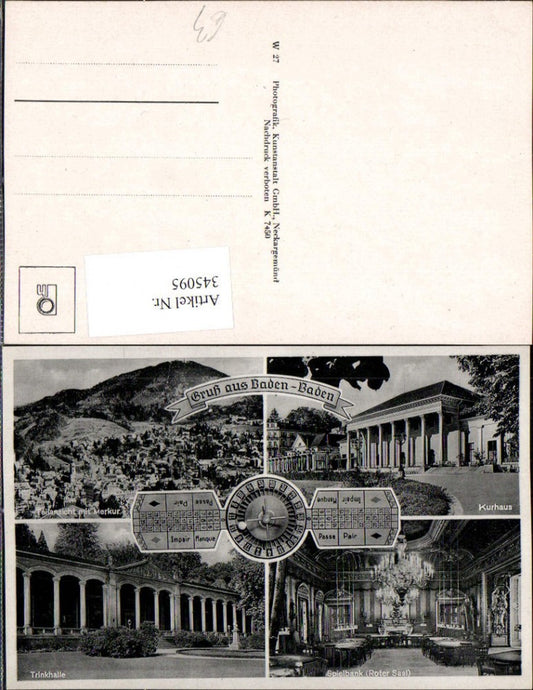 345095, Baden-Baden Total Kurhaus Trinkhalle Casino Roulette Multi-image map