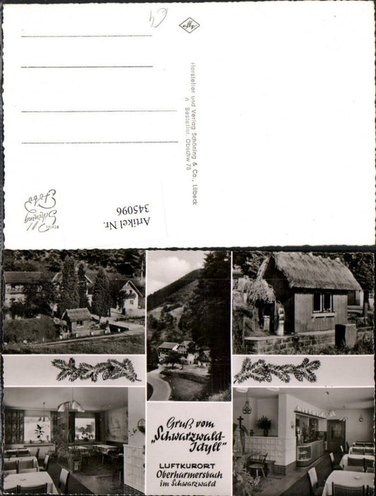 345096, Oberharmersbach in the Black Forest, Gasthaus Wassermühle (multi-image postcard)