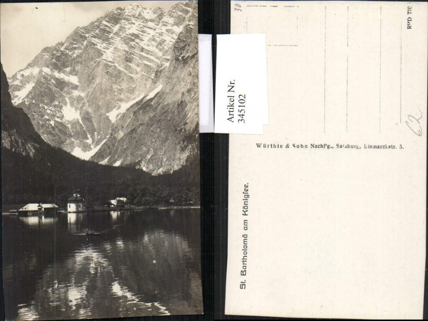 345102,St. Bartholomä am Königssee b. Schönau Bergkulisse