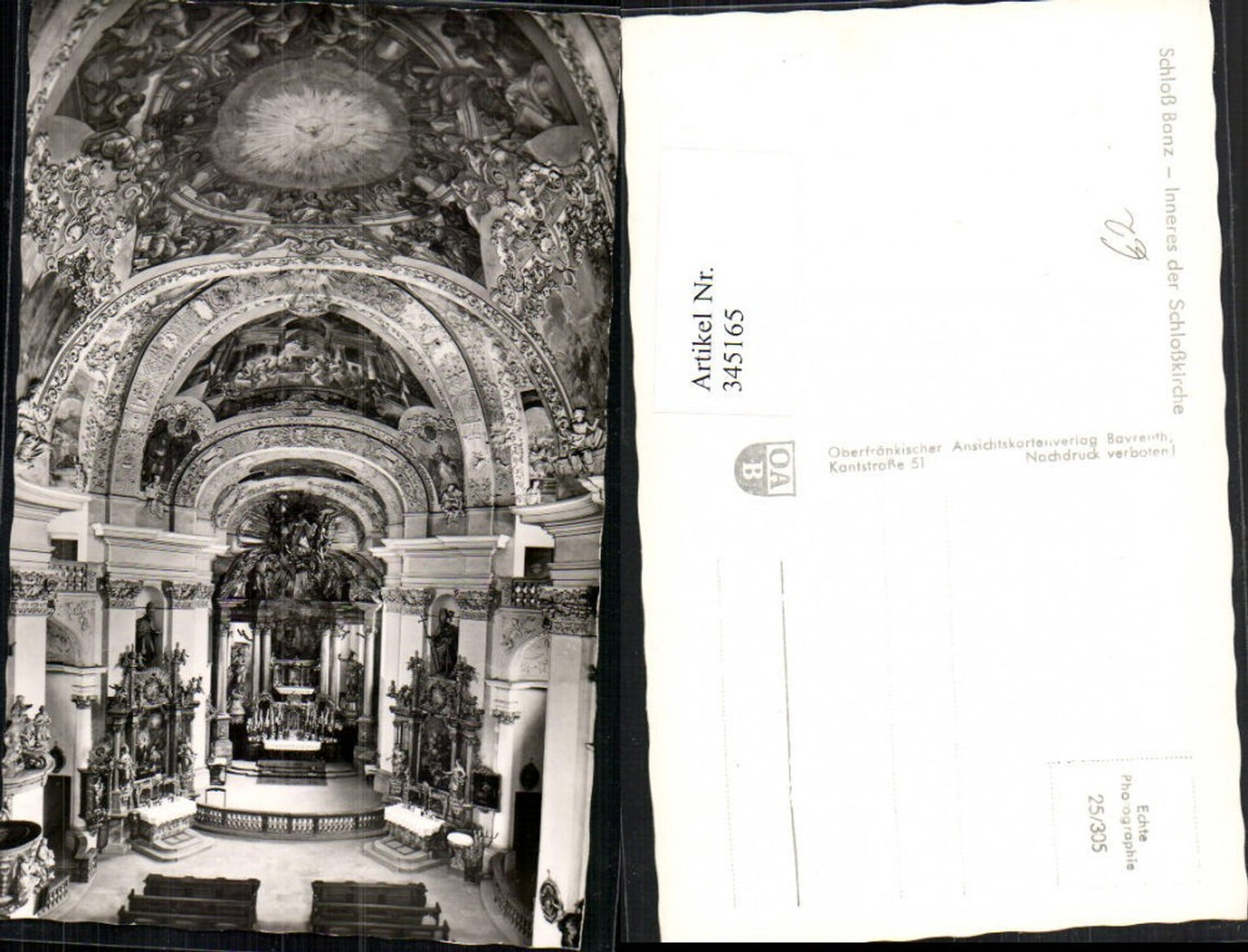 345165,Schloss Banz Schlosskirche Kirche Innenansicht