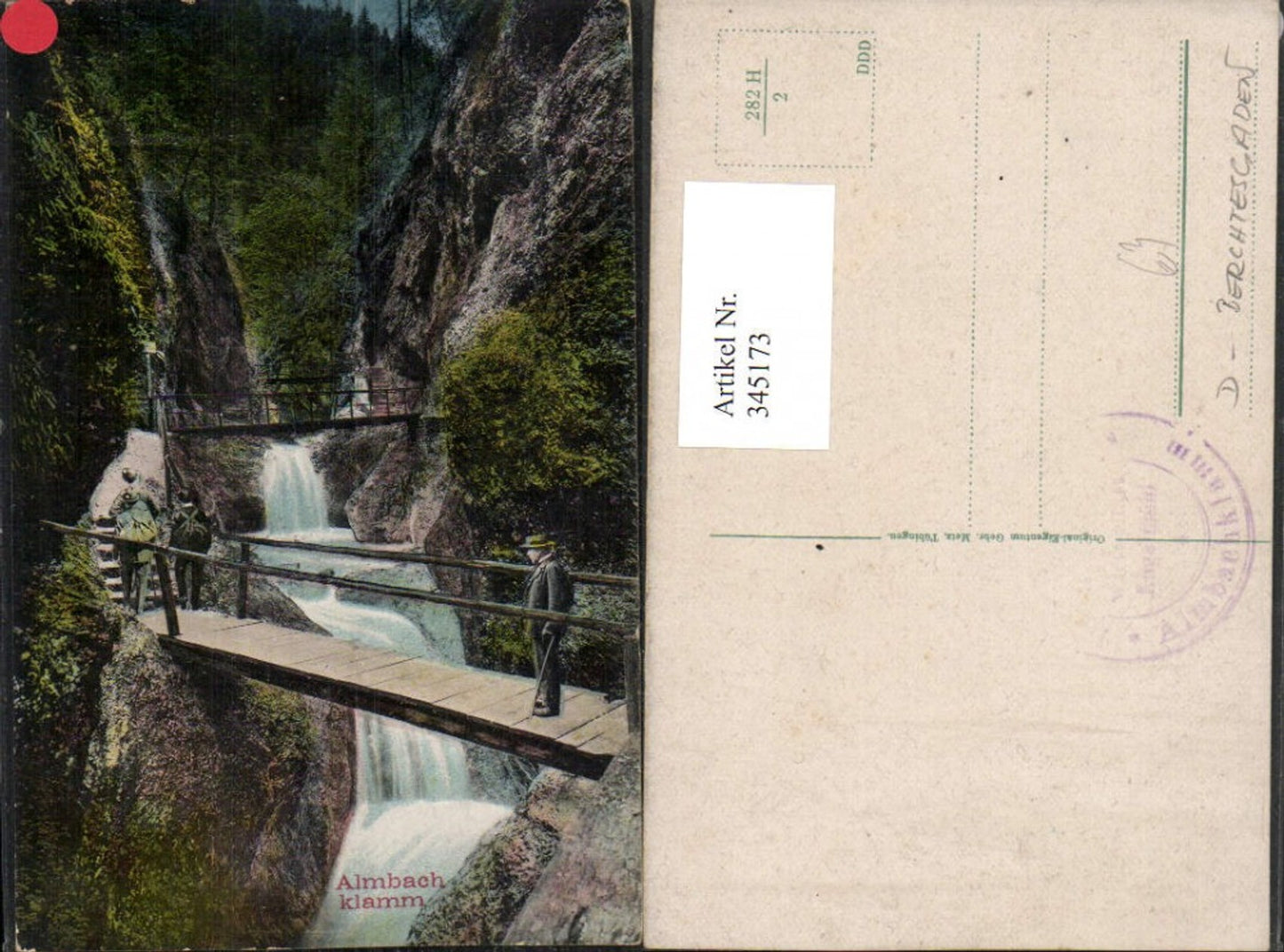 345173,Almbachklamm Klamm b. Maria Gern Wasserfall Brücken