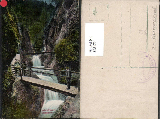345173,Almbachklamm Klamm b. Maria Gern Wasserfall Brücken
