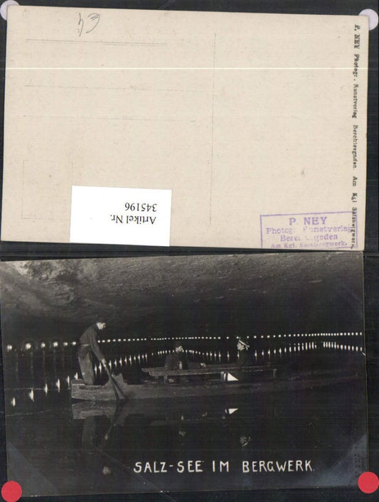 345196,Foto AK Salzsee im Bergwerk b. Berchtesgaden Zille