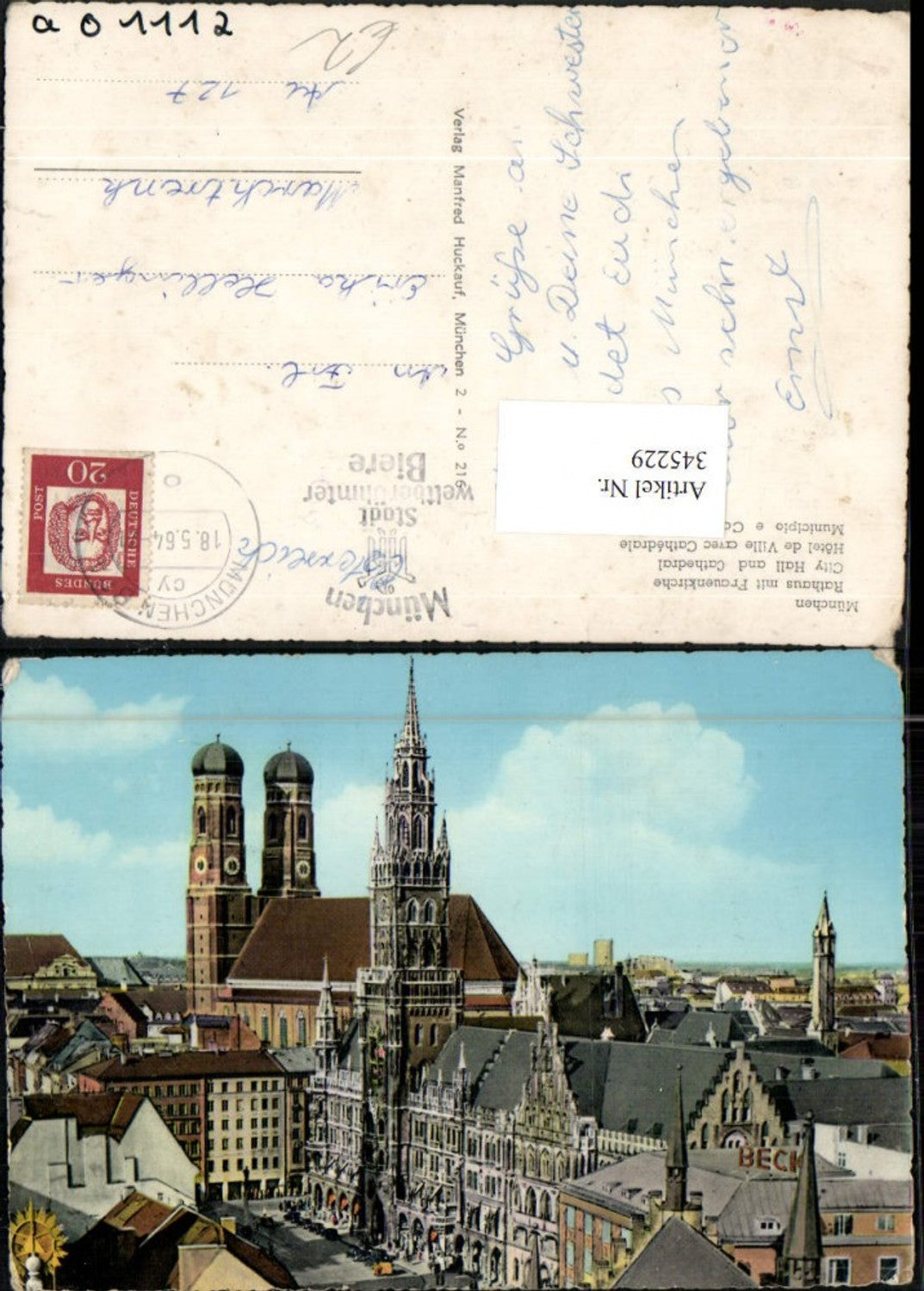 345229,München Rathaus m. Frauenkirche Kirche