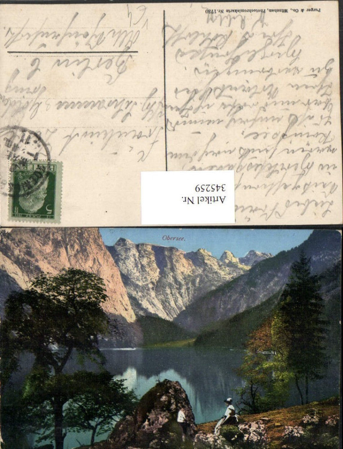 345259,Obersee See b. Schönau Bergkulisse pub Purger & Co 1730