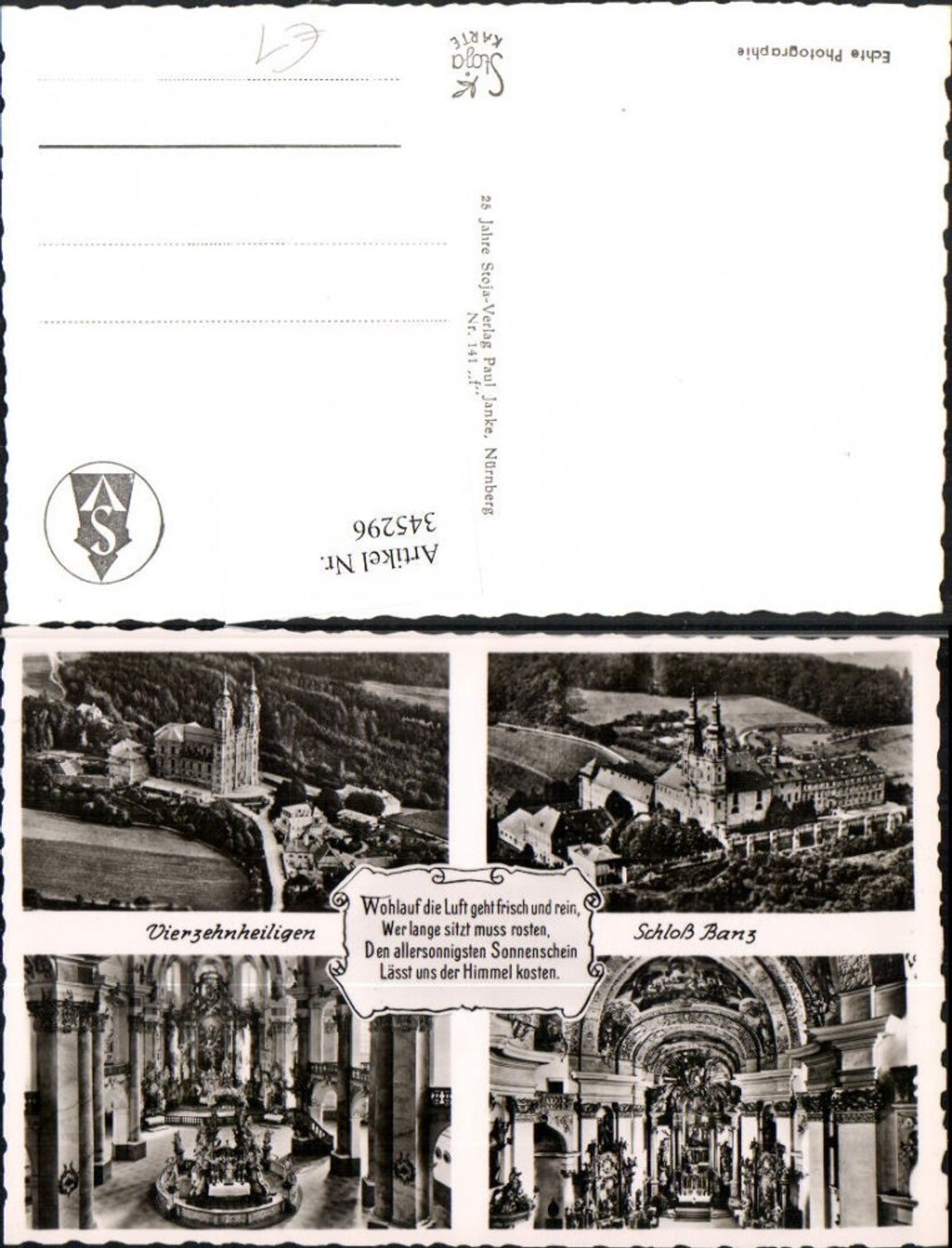 345296,Basilika Vierzehnheiligen u. Schloss Banz Mehrbildkarte