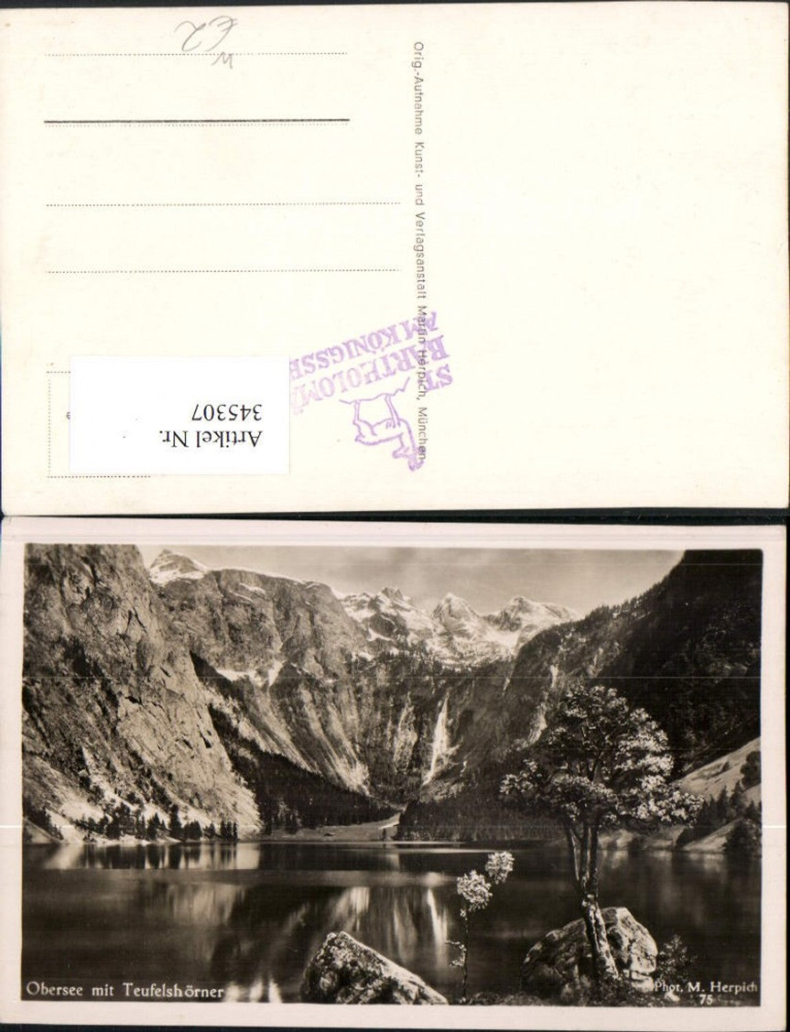 345307,Obersee See b. Schönau m. Teufelshörner Bergkulisse