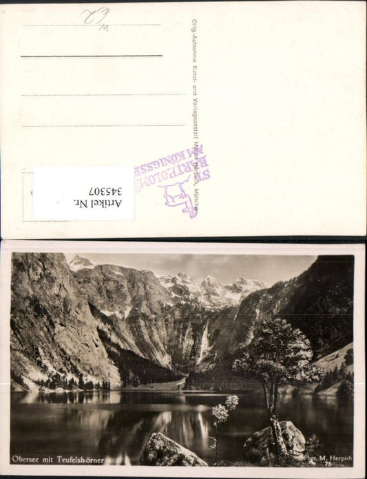 345307,Obersee See b. Schönau m. Teufelshörner Bergkulisse