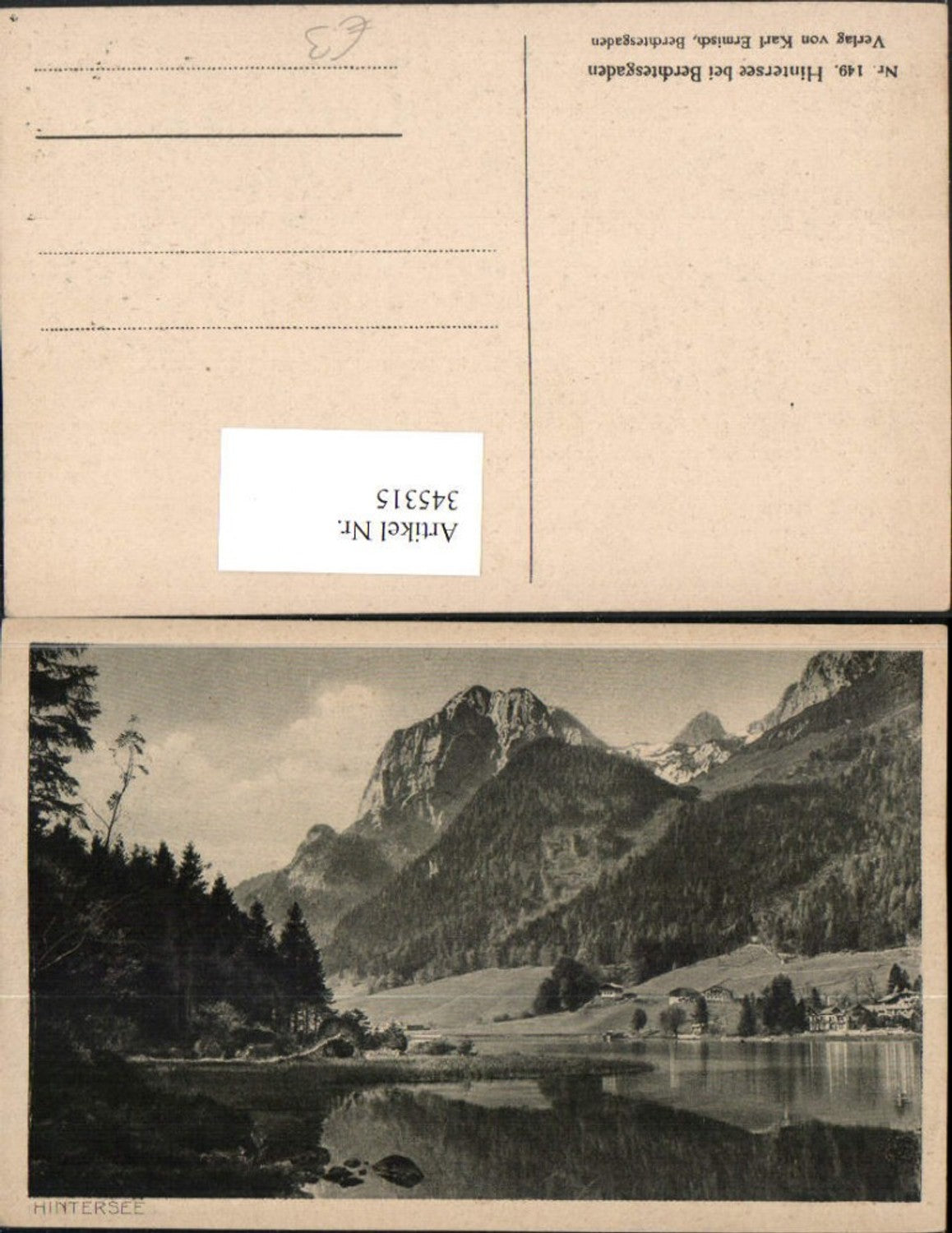 345315,Hintersee See b. Berchtesgaden Bergkulisse