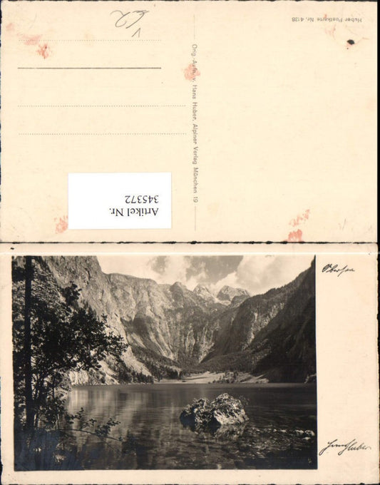 345372,Obersee See b. Schönau Bergkulisse pub Hans Huber 4138