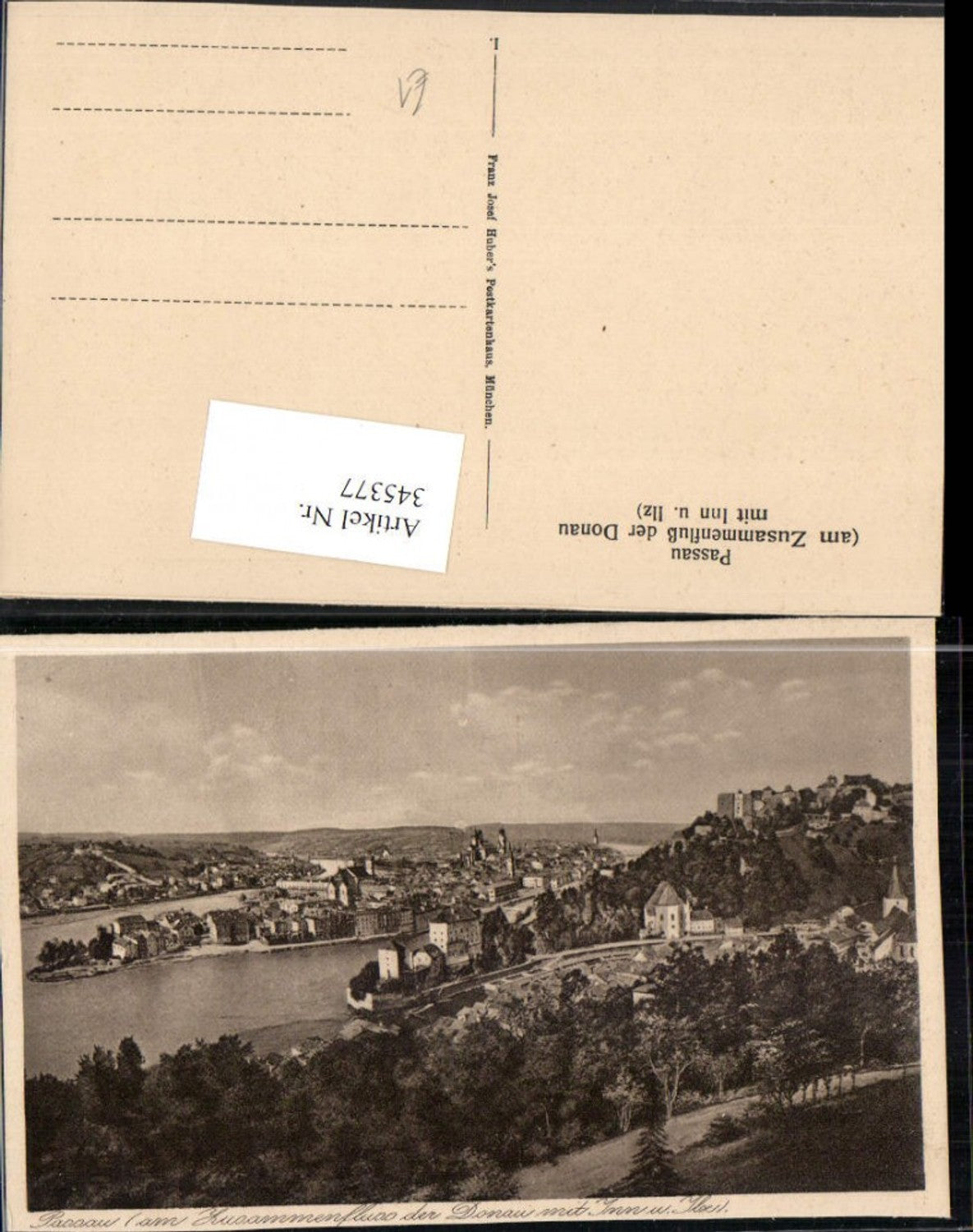 345377,Passau Totale am Zusammenfluss der Donau m. Inn u. Ilz