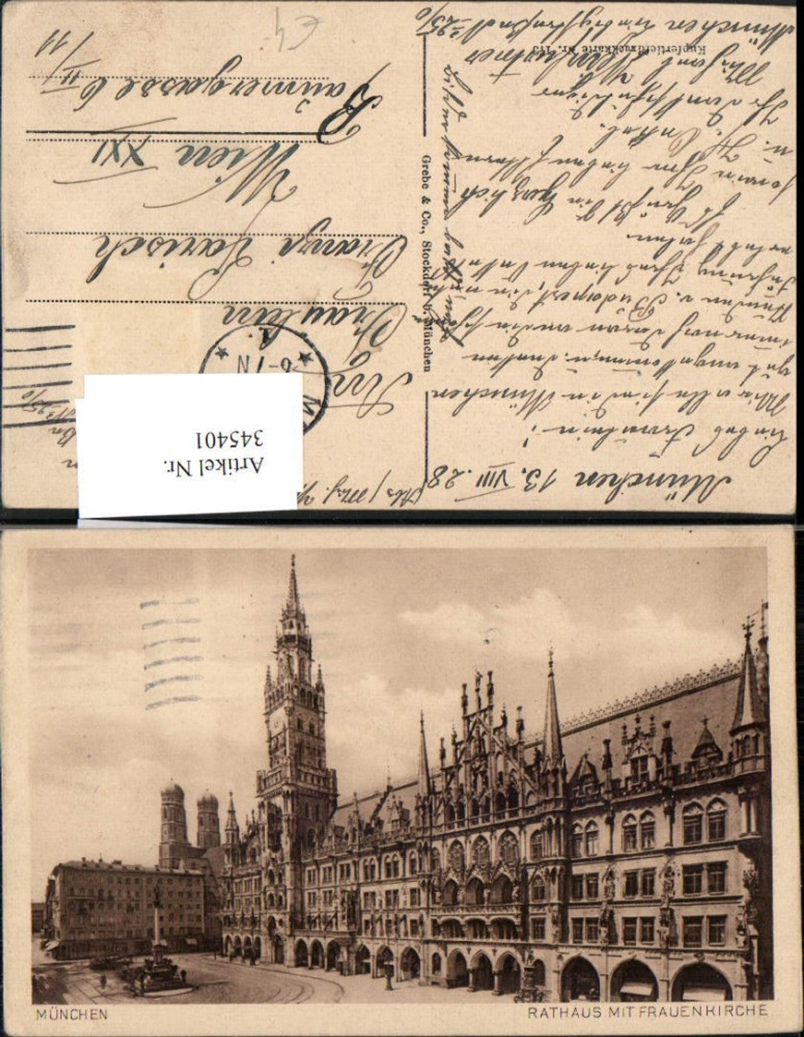 345401,München Rathaus m. Frauenkirche